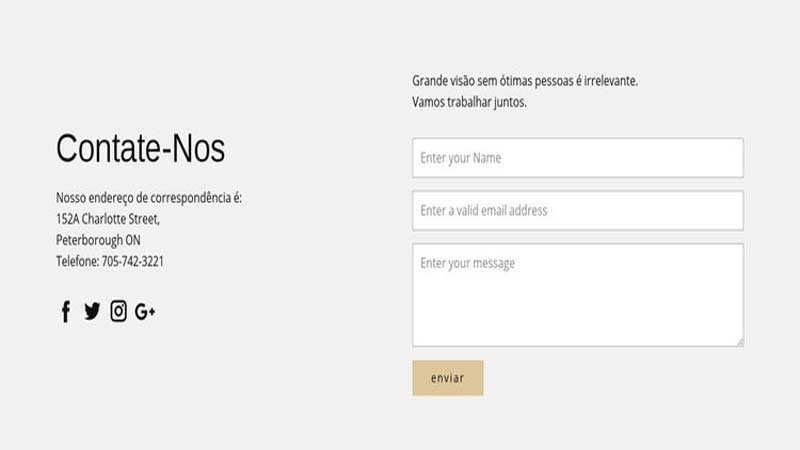Formulário de contato 9080